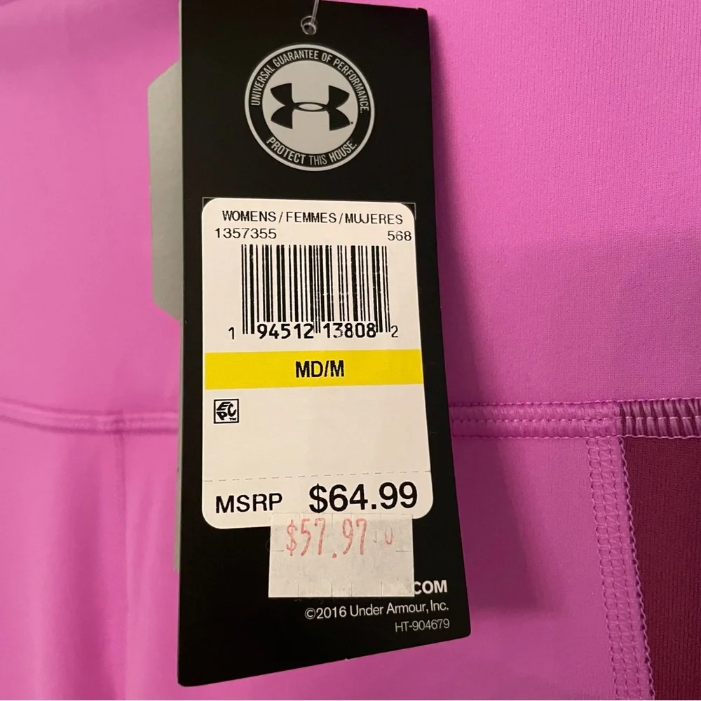 Under Amour Heat Gear Leggings Womens Size Medium Purple High Waist MSRP $64.99